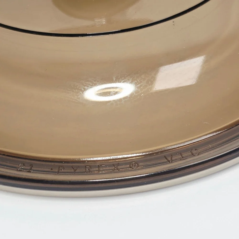 Pyrex Corning Visions Amber Round Glass Lid  V1C for 1 qt.‎ Pan Dish
